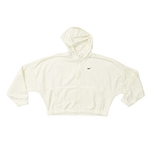 Nike Therma-FIT White Full Zip Fleece Hoodie Women's Regular Size L